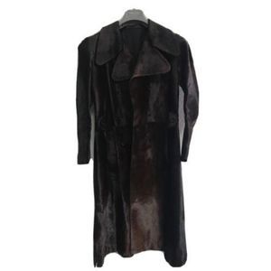 Vintage Women 42” Brown Calf Hair Jacket